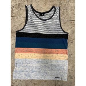 Mens Ocean Current Striped Tank Top Size Medium